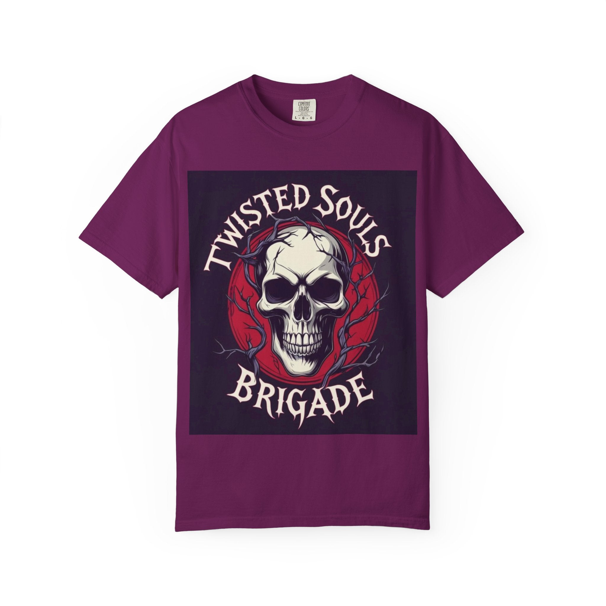Twisted Souls Brigade Unisex Garment-Dyed T-shirt | Edgy Graphic Tee for Casual Wear, Music Festivals, Halloween, Gifting