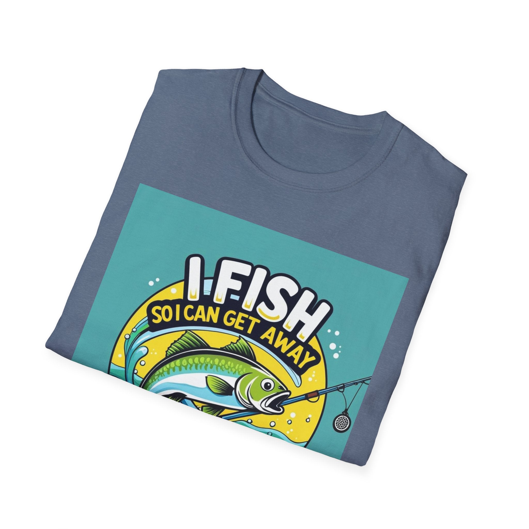 Fishing Humor T-Shirt, I Fish So I Can Get Away from My Wife, Gift for Anglers, Funny Fishing Shirt, Outdoor Adventure Apparel