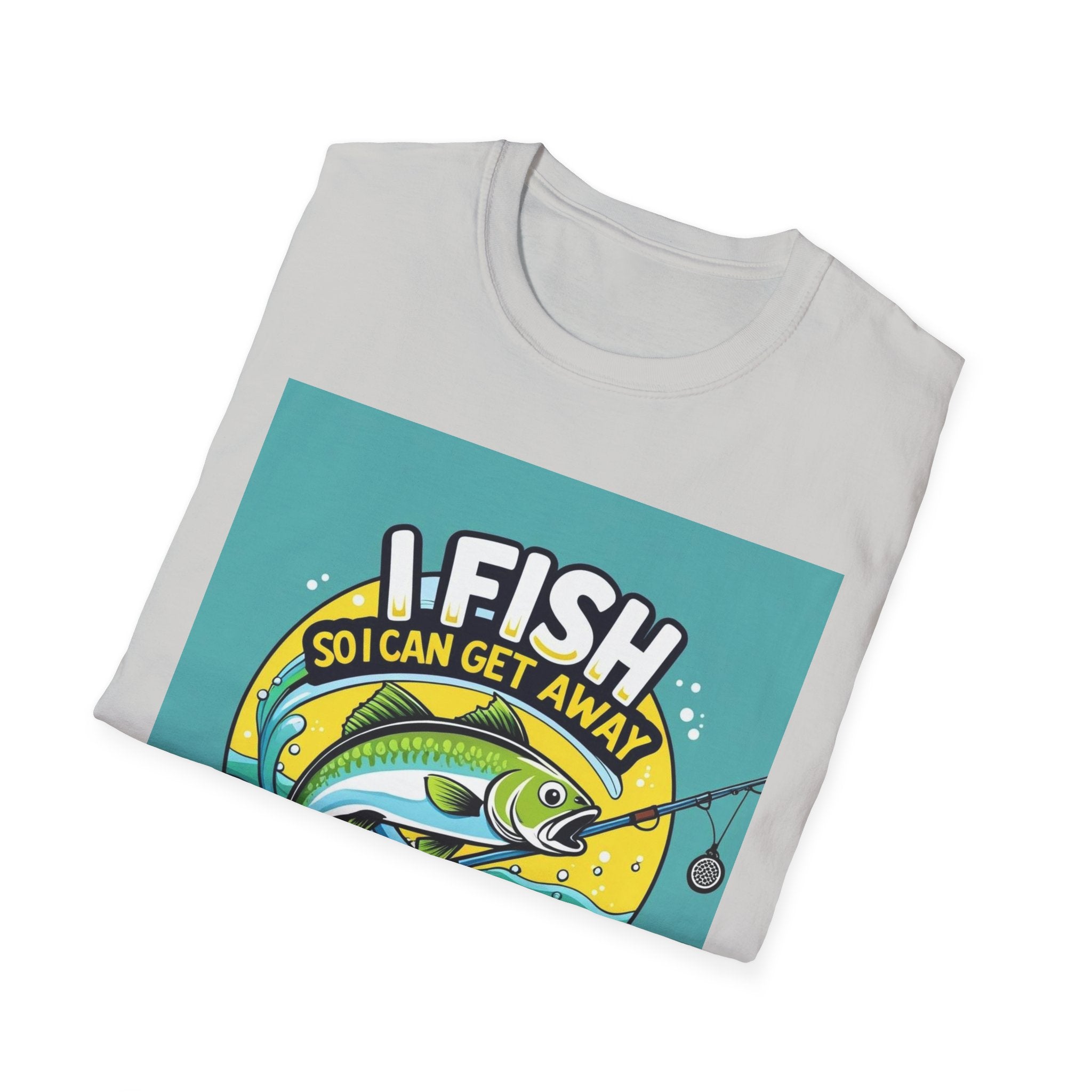 Fishing Humor T-Shirt, I Fish So I Can Get Away from My Wife, Gift for Anglers, Funny Fishing Shirt, Outdoor Adventure Apparel