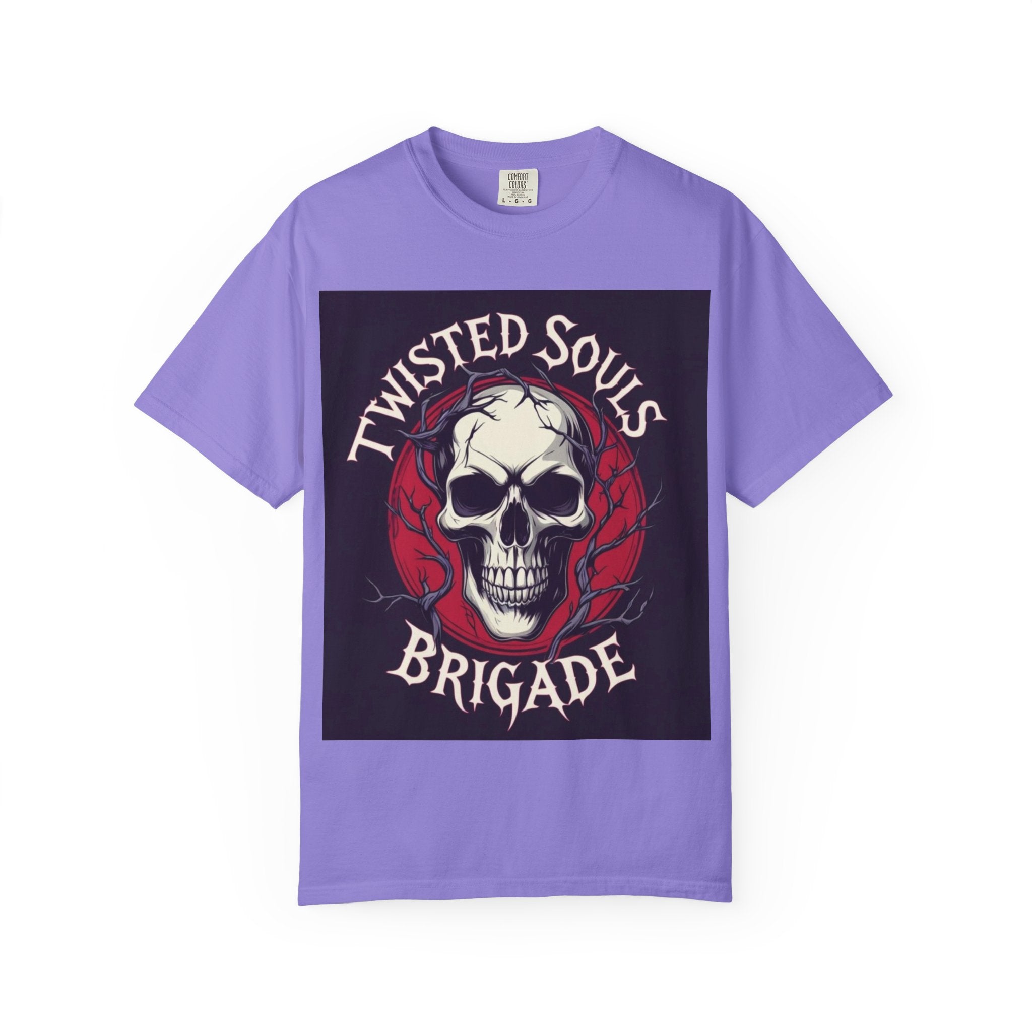 Twisted Souls Brigade Unisex Garment-Dyed T-shirt | Edgy Graphic Tee for Casual Wear, Music Festivals, Halloween, Gifting