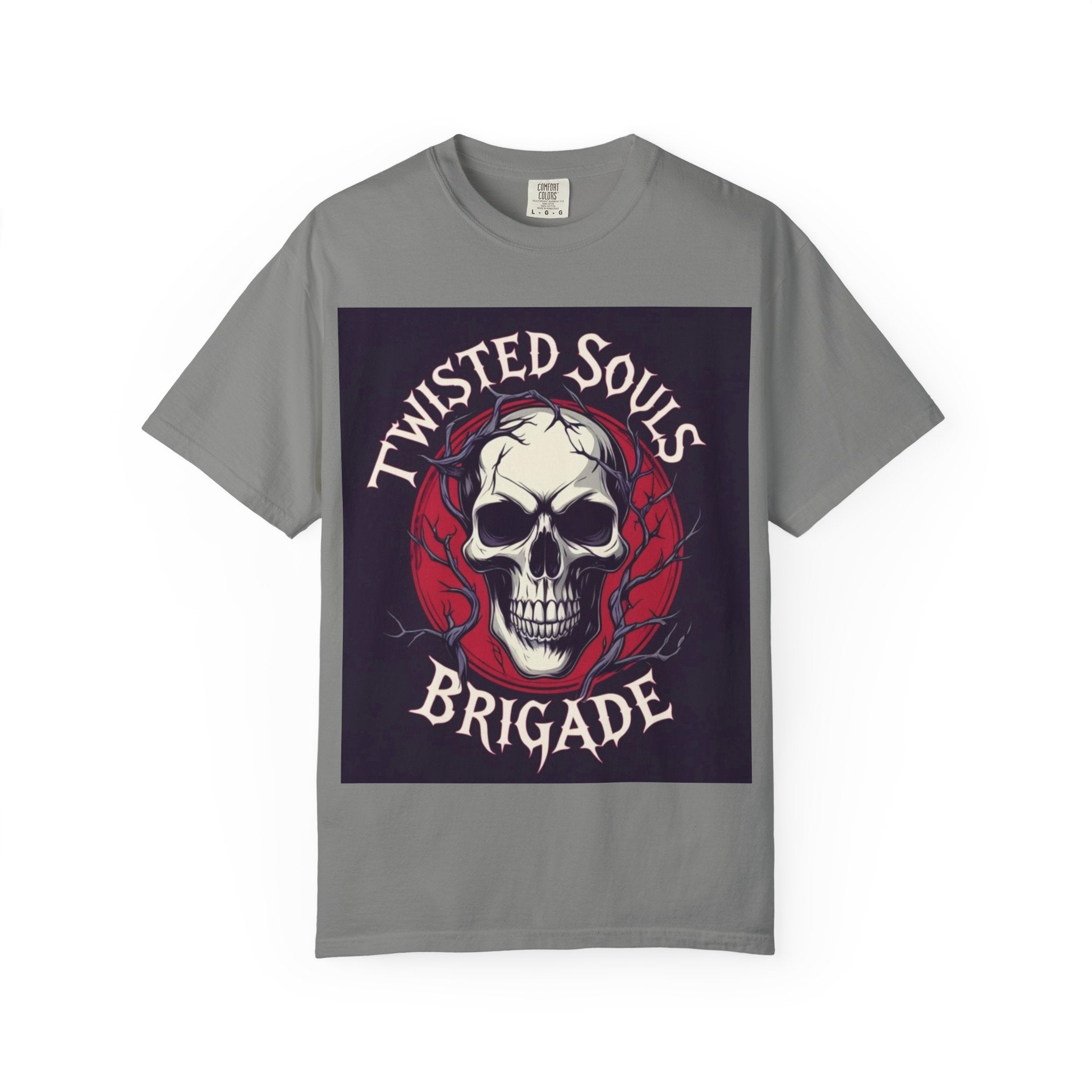 Twisted Souls Brigade Unisex Garment-Dyed T-shirt | Edgy Graphic Tee for Casual Wear, Music Festivals, Halloween, Gifting