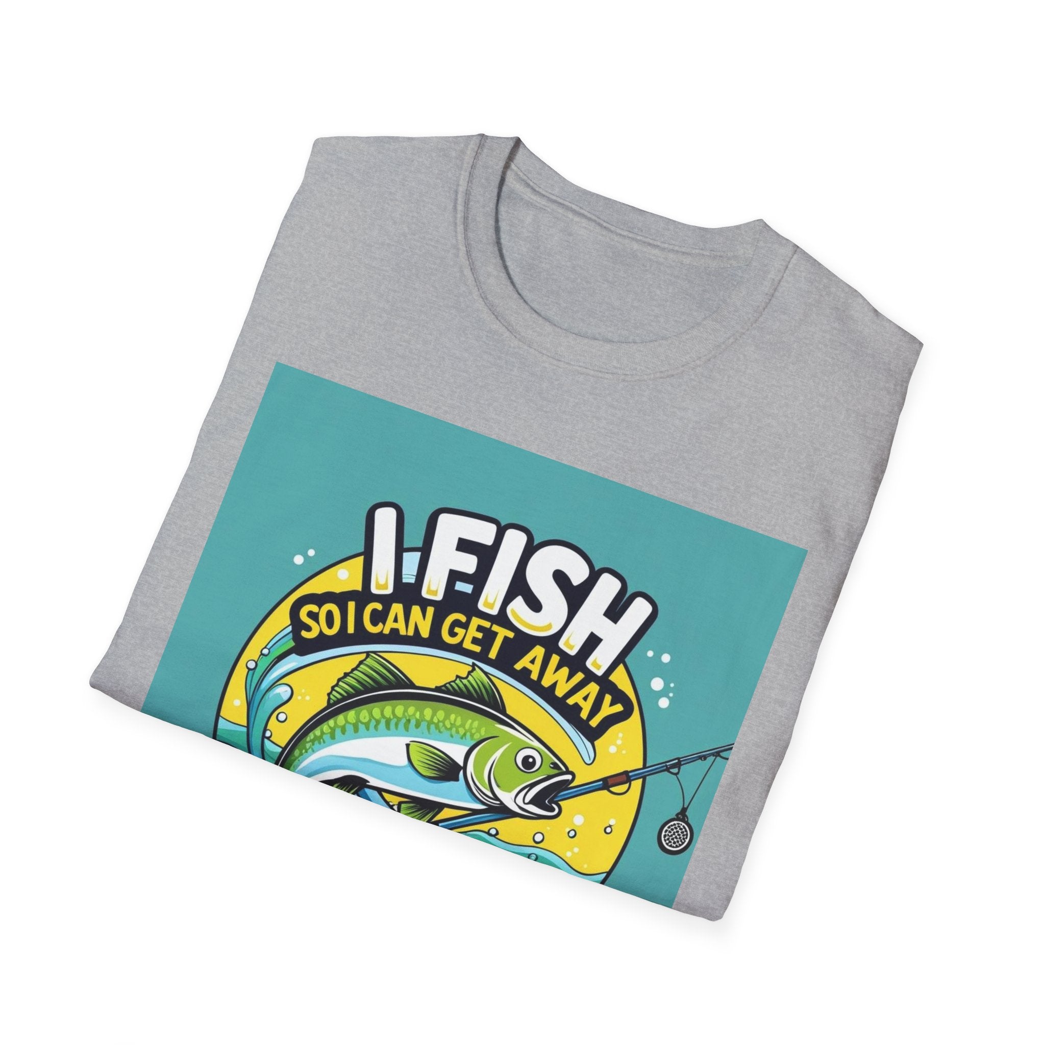 Fishing Humor T-Shirt, I Fish So I Can Get Away from My Wife, Gift for Anglers, Funny Fishing Shirt, Outdoor Adventure Apparel