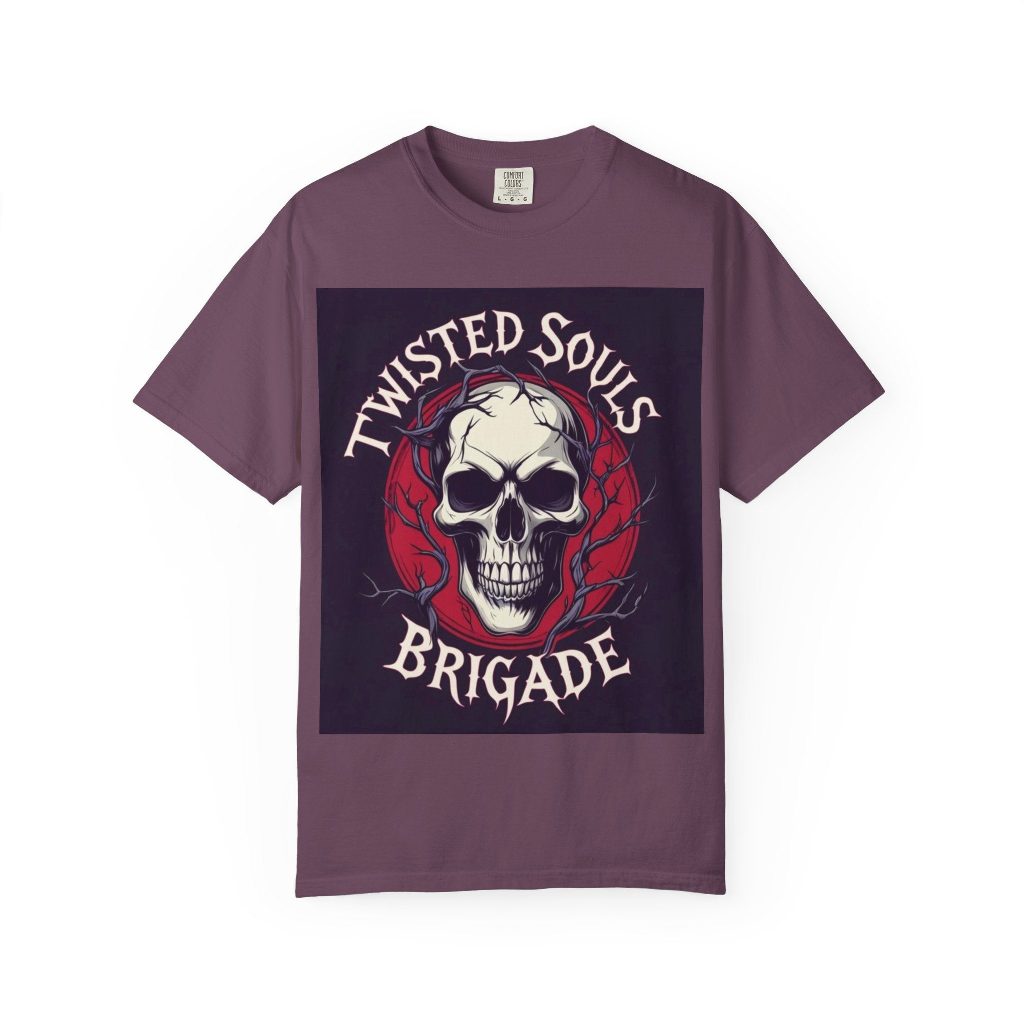 Twisted Souls Brigade Unisex Garment-Dyed T-shirt | Edgy Graphic Tee for Casual Wear, Music Festivals, Halloween, Gifting