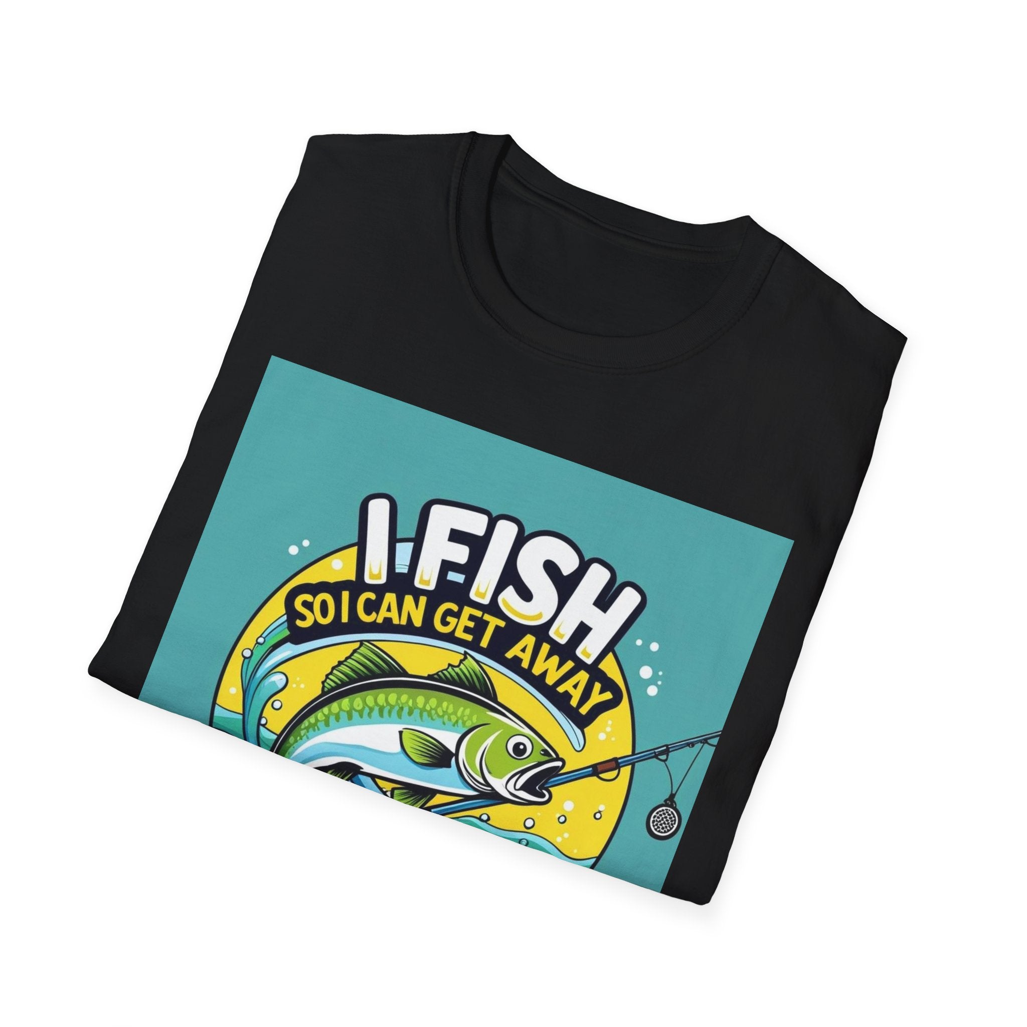 Fishing Humor T-Shirt, I Fish So I Can Get Away from My Wife, Gift for Anglers, Funny Fishing Shirt, Outdoor Adventure Apparel