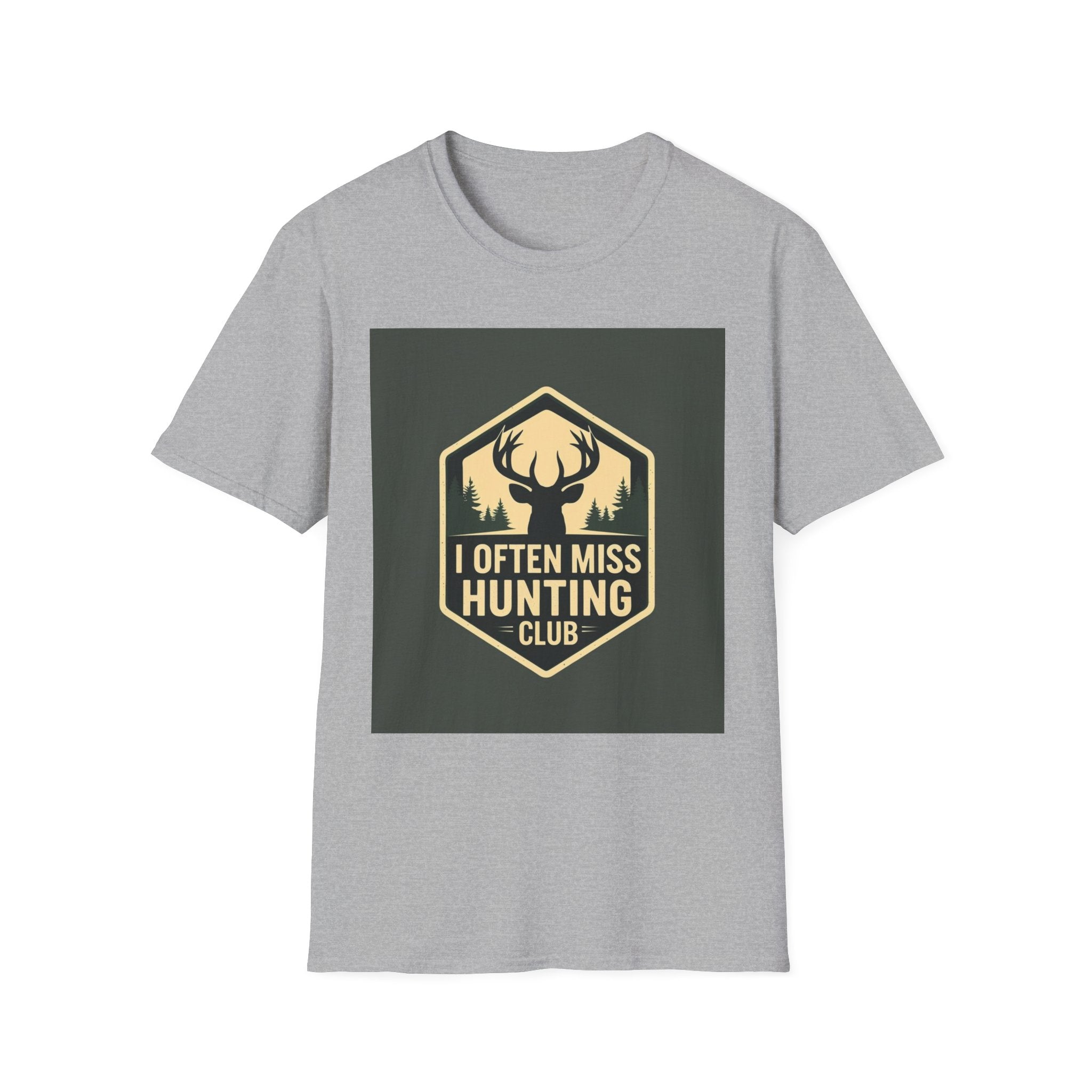 Unisex Hunting Club T-Shirt | I Often Miss Funny Tee, Gift for Outdoor Lovers, Father's Day, Casual Wear, Hunting Enthusiasts