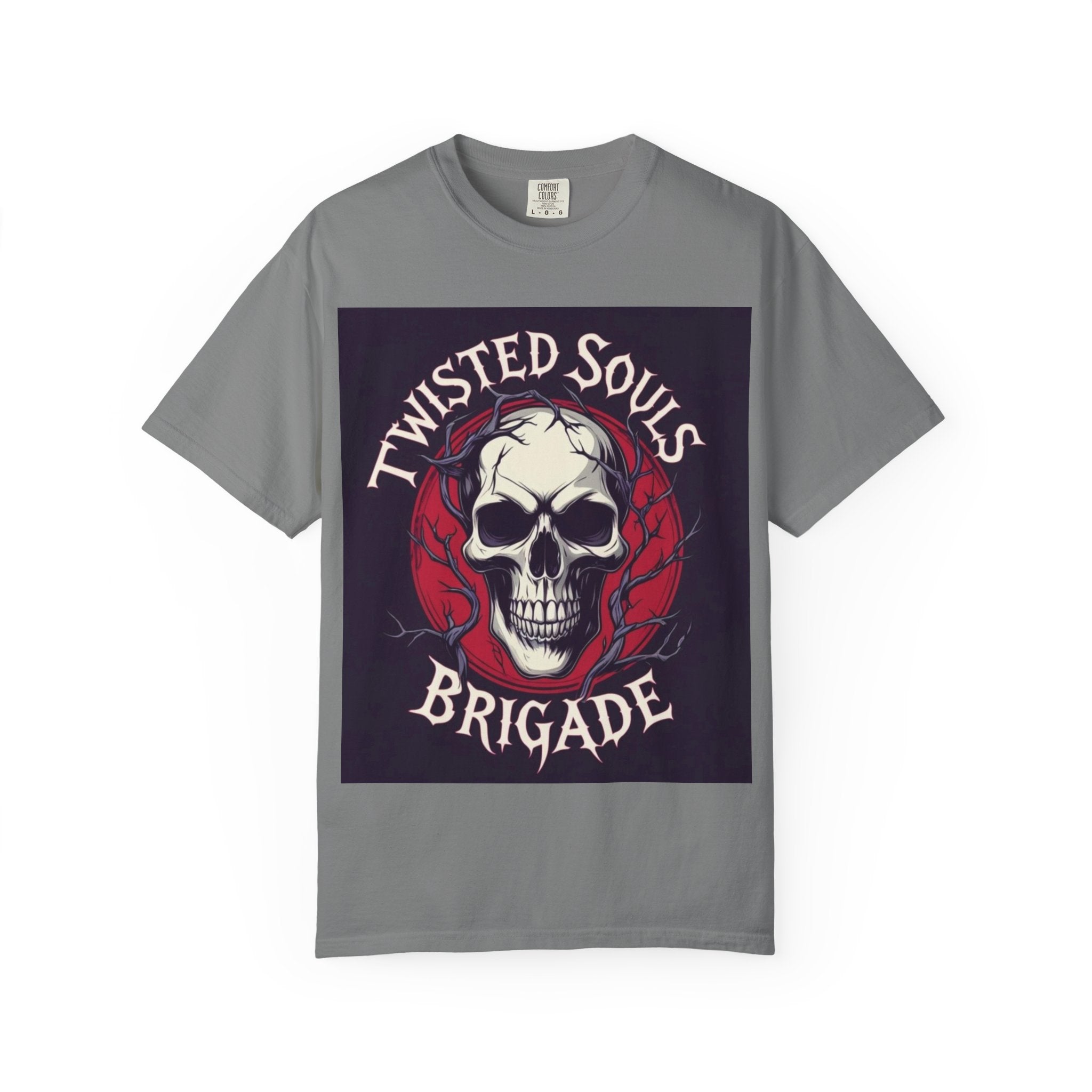 Twisted Souls Brigade Unisex Garment-Dyed T-shirt | Edgy Graphic Tee for Casual Wear, Music Festivals, Halloween, Gifting