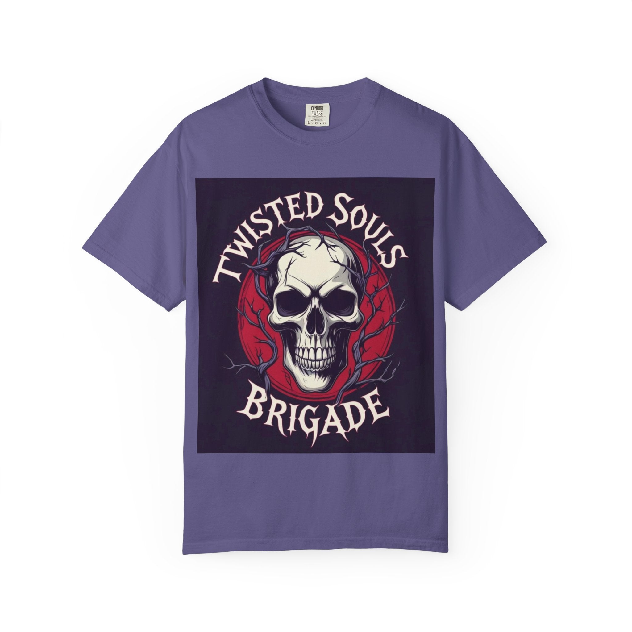 Twisted Souls Brigade Unisex Garment-Dyed T-shirt | Edgy Graphic Tee for Casual Wear, Music Festivals, Halloween, Gifting