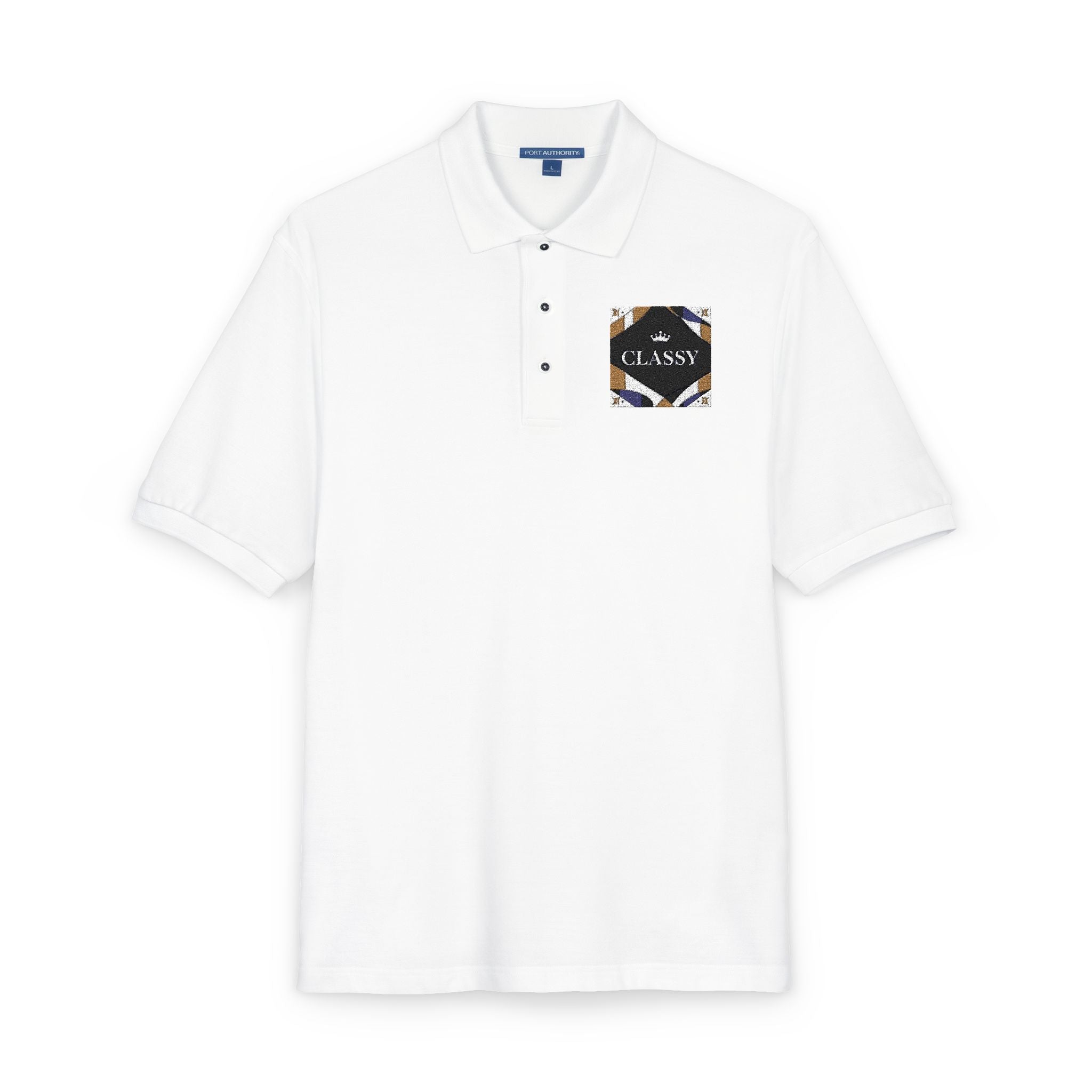 Elegant Embroidered Unisex Polo Shirt - Perfect for Casual Wear, Gift for Dad, Summer Style, Office Attire, Embroidered Design