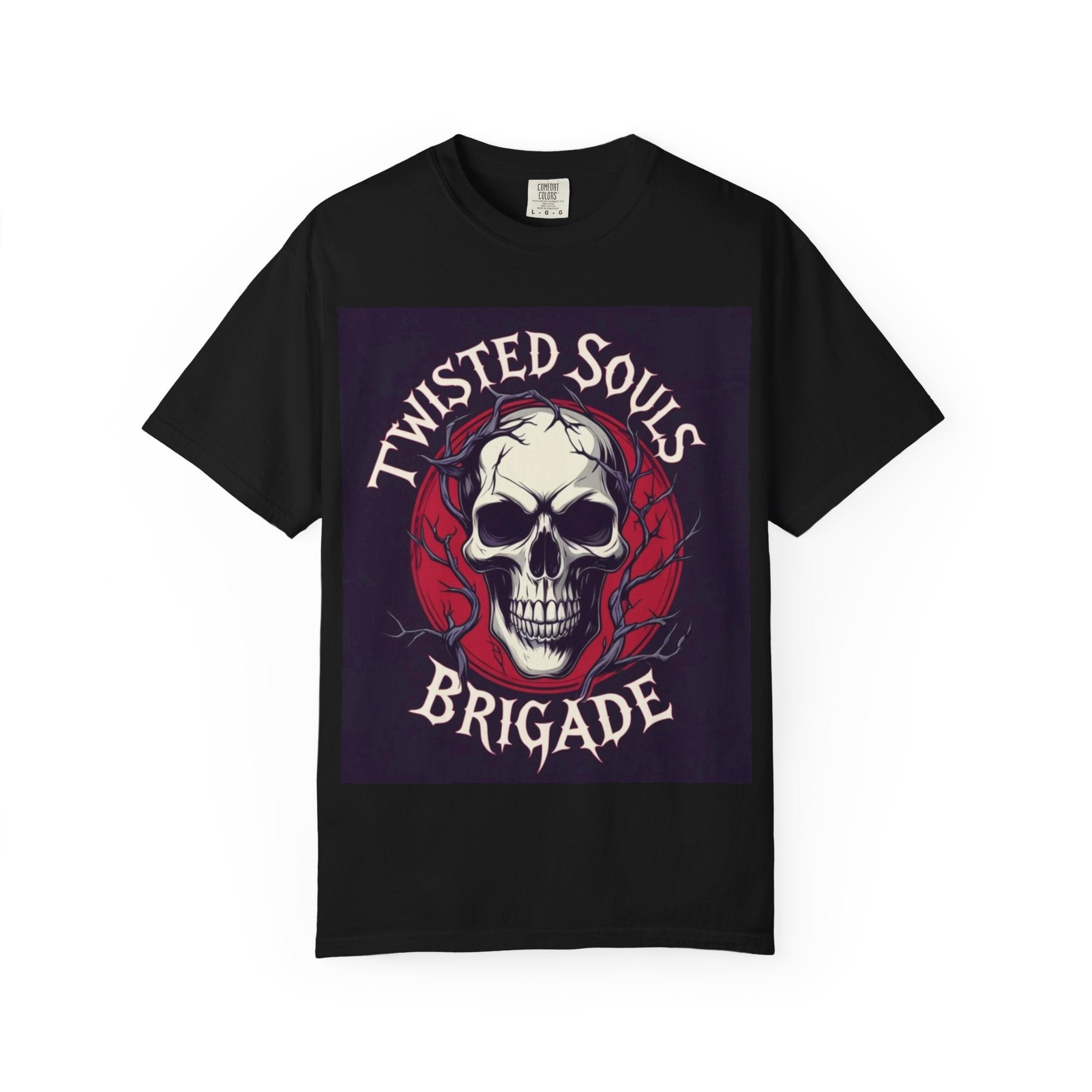 Twisted Souls Brigade Unisex Garment-Dyed T-shirt | Edgy Graphic Tee for Casual Wear, Music Festivals, Halloween, Gifting